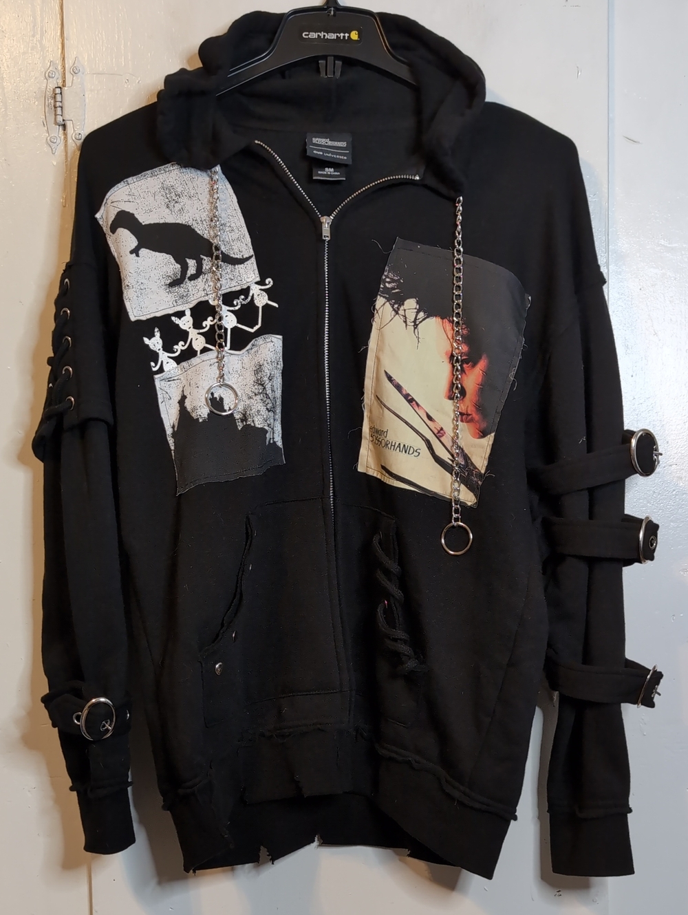 Our Universe Edward Scissorhands Goth Hoodie size small